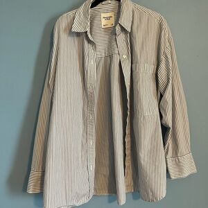 Abercrombie Blue and White Button Up Shirt